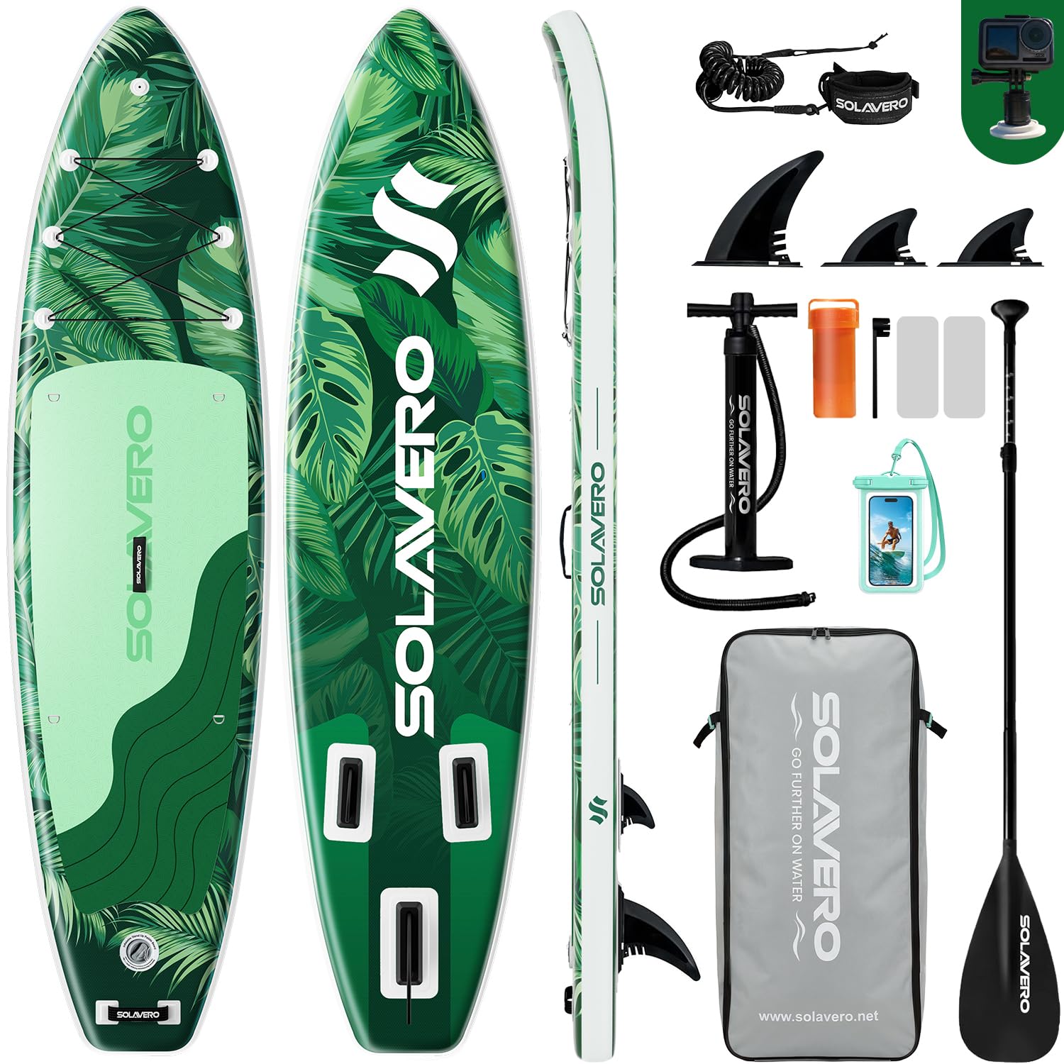 ADVANCED PADDLE BOARDS スタンドアップパドル Mとカバー Amazon.com : SOLAVERO 11' Inflatable Stand Up Paddle Board, Blow